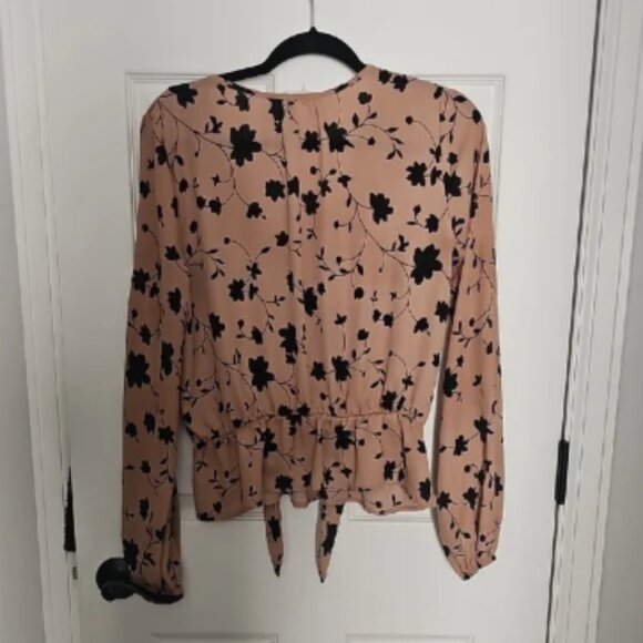 Sienna Sky Tie Front Peplum Blouse - Picture 3 of 3